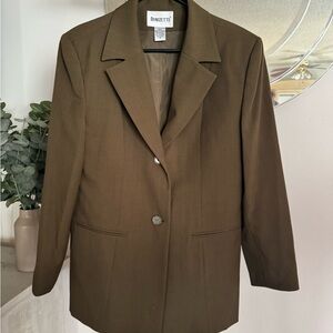 Women's Donizetti Brown Blazer Jacket and Matching Suit Pants